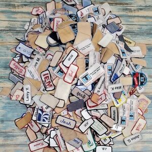 Assorted Custom Name Tags for Fiber Arts